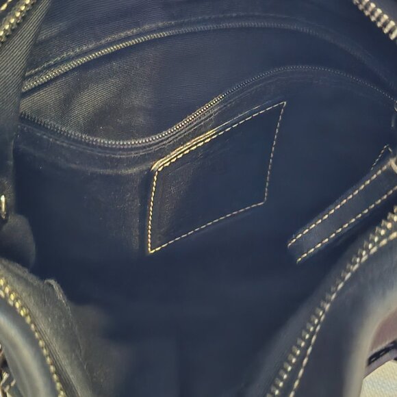 Vintage Coach black leather Crossbody Shoulder bag #1452 - Picture 2 of 5